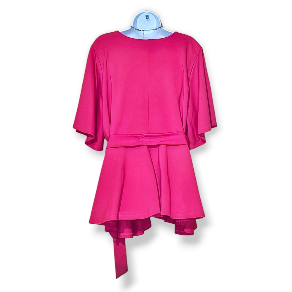 Nwot Eloquii Flutter Sleeve Peplum Wrap Top - image 3